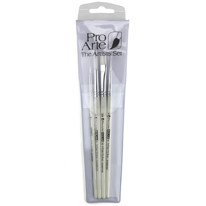 PROARTE Pro Arte : Polar : Brush Wallet Set of 4 : 1-4-6 Round & 3/8 Flat - Image 1